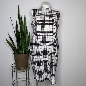 NWT Cato black & white striped plaid dress 18/20P